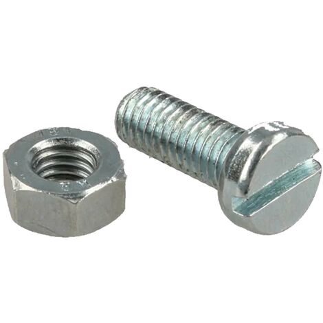 tecuro Lochbandschrauben M8 x 20 mm, komplett mit Mutter & Schraube (100 Stück)