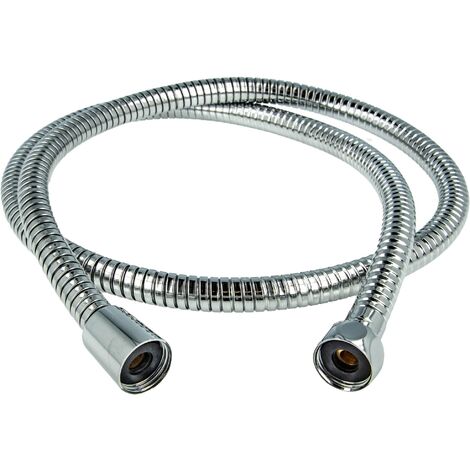 tecuro Metall-Brauseschlauch - dehnbar, Länge 120 - 150 cm x 1/2 Zoll, (Agraff) - Edelstahl