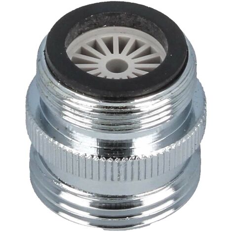 tecuro Mischdüse - Adapter für Armaturen M24x1 auf 3/4 Zoll, verchromt