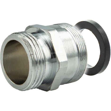 tecuro Mischdüse - Armaturen Adapter für Gartenschlauch M28x1 x 3/4 Zoll, verchromt