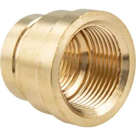 tecuro Muffe reduziert, beidseitig Innengewinde Rp 1 x 1/2 Zoll, Messing blank CW617N