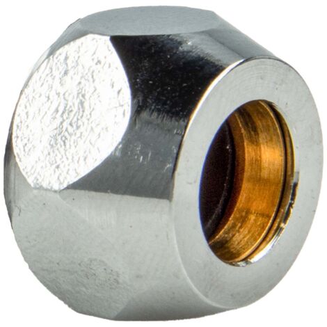 tecuro Quetschverschraubung für Ø 12 mm Rohr x 1/2 Zoll Überwurfmutter konisch, Messing verchromt