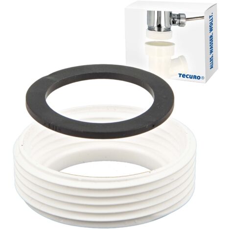tecuro Reduzierstück für Siphon-Ablauf 1 1/4 IG x 1 1/2 AG, inkl. Dichtung