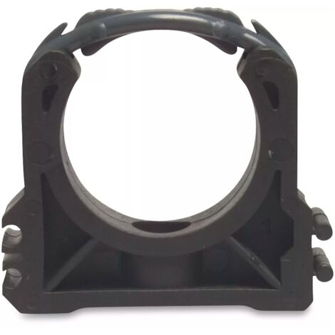tecuro Rohrschelle Ø 75 mm (10 Stk), für PVC-U Rohr, Poolflex, HT-Rohr, erweiterbar, PP schwarz