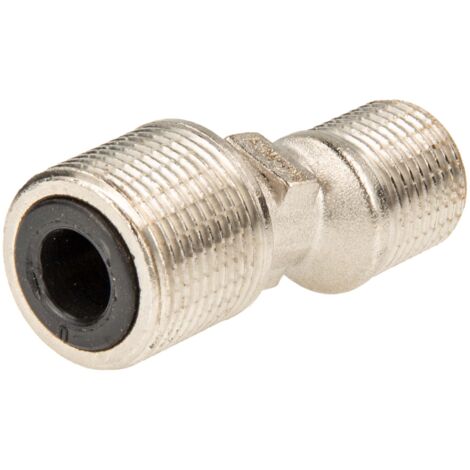 tecuro S-Anschluss (schallreduziert) für Wandarmaturen 3/4 x 1/2 Zoll, Messing vernickelt