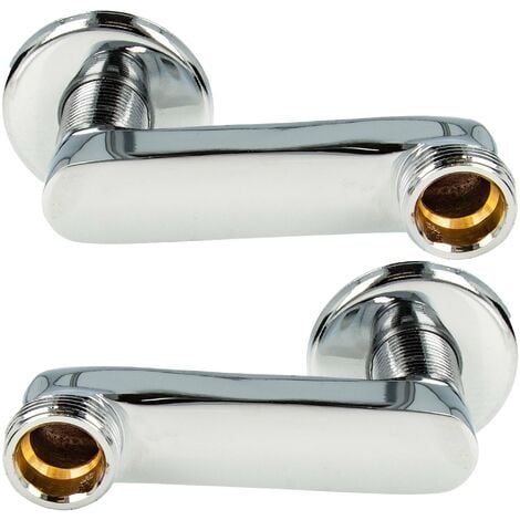 tecuro S-Anschluss versetzt um 80 mm, für Wandarmaturen, 2-er Set