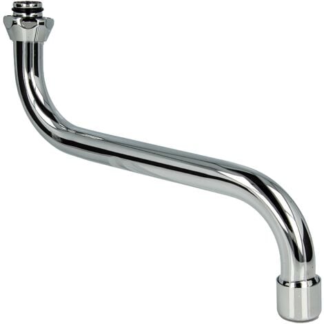 Tecuro S-Auslauf Für Niederdruck Armaturen - 100mm Messing Verchromt