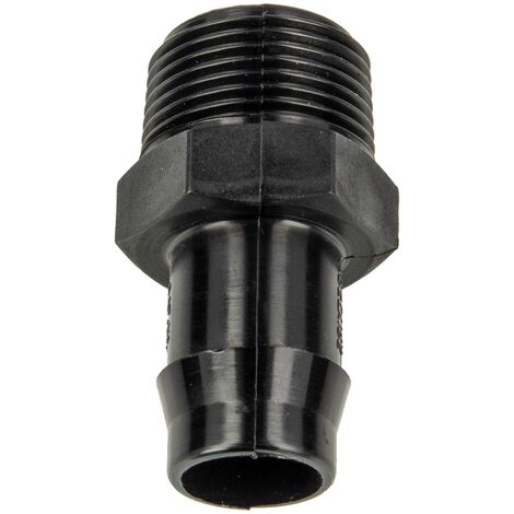 tecuro Schlauchtülle Ø 28 mm x 1 Zoll Außengewinde (G), Nylon schwarz