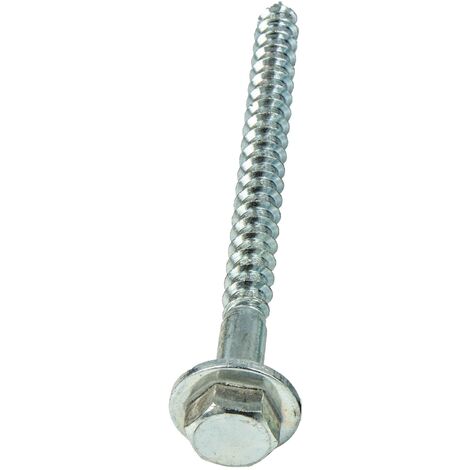 tecuro Sechskant - Holzschrauben Ø 8 mm x 80 mm, mit Bund Ø 20 mm, verzinkt