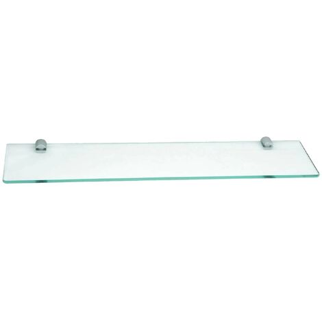 tecuro Serie 8000 Glasablage mit Kristallglas - Messing verchromt