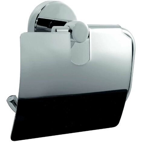 tecuro Serie 8000 Toilettenpapierhalter mit Deckel - Messing verchromt