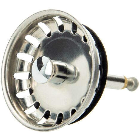 tecuro Siebkörbchen Siebkorb Ø 54 mm mit Metall-Führungsstange 8 mm und Höhenverstellung