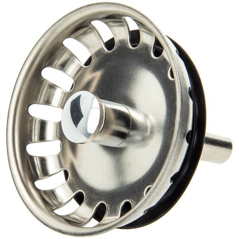 tecuro Siebkörbchen Siebkorb Ø 54 mm mit Metall-Führungsstange 8 mm und Kugel