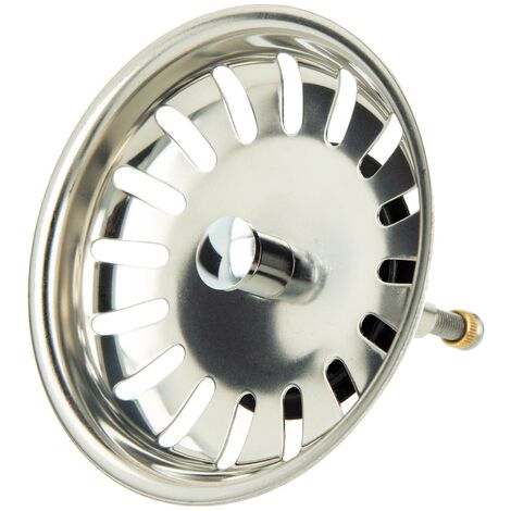 tecuro Siebkörbchen Siebkorb Ø 81 mm mit Metall-Führungsstange 8 mm und Höhenverstellung