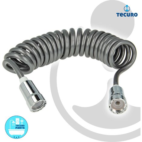 tecuro Spiral - Brauseschlauch Elegance-Plus, ausziehbar bis 3,00 m, mit glatter Oberfläche