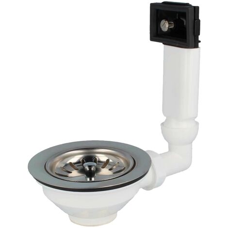 tecuro Spülen-Siebkorbventil Ø 114 mm (3 1/2 Zoll) mit Überlauf 38x64 mm