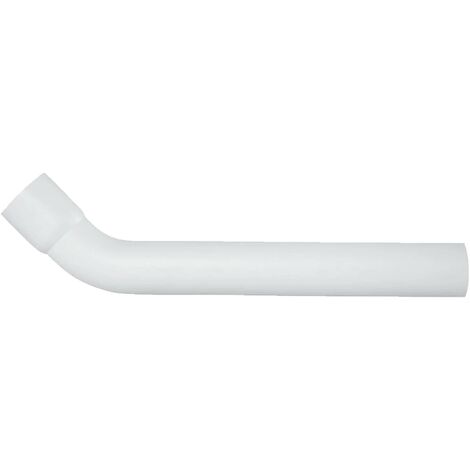 tecuro Spülrohrbogen 45° mit Muffe - Ø 44 mm für WC-Spülkasten - PVC weiß