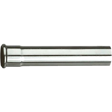 tecuro Spülrohrverlängerung Ø 28 mm für WC-Druckspüler 250 mm, mit Gummi-O-Ring, Messing verchromt
