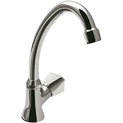 tecuro Stand-Schwenkventil - Auslaufventil mit HU-Rohrauslauf 130 mm Küche/Keller