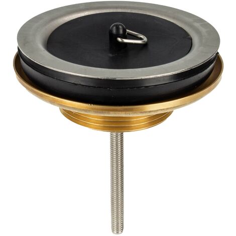 tecuro Univentil Ablaufsieb 1 1/2 Zoll, Ø 80 mm, mit Ventilstopfen