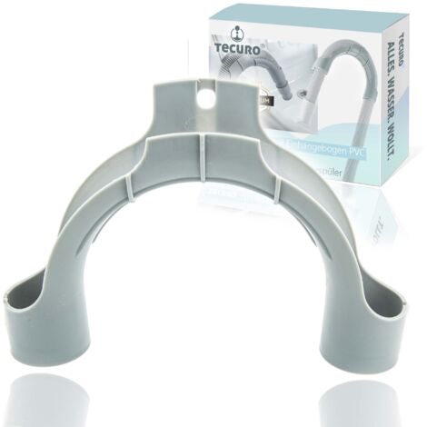 tecuro Universal Haltebogen Einhängebogen PVC für Ablaufschlauch Waschmaschine Geschirrspüler