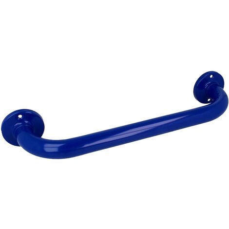 tecuro Wannengriff 300 mm - Messing blau (RAL 5002) - Ø 25 mm Rohr mit runden Rosetten