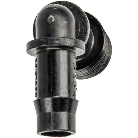 tecuro Winkel-Schlauchtülle Ø 14 mm x 1/2 Zoll Außengewinde (G), Nylon schwarz