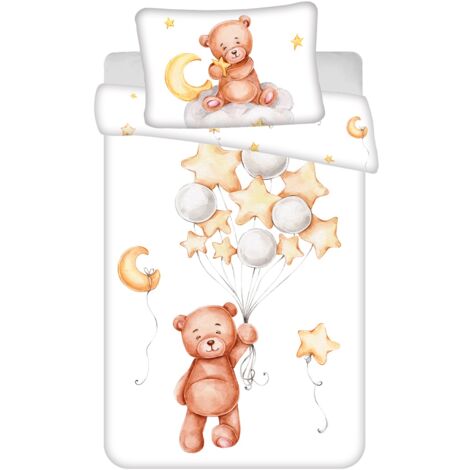 Teddy Bear Kinderbettwäsche – Bettbezug 100x135 cm & Kissenbezug 40x60 cm