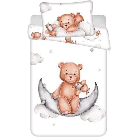Teddy Bear Kinderbettwäsche – Bettbezug 100x135 cm & Kissenbezug 40x60 cm