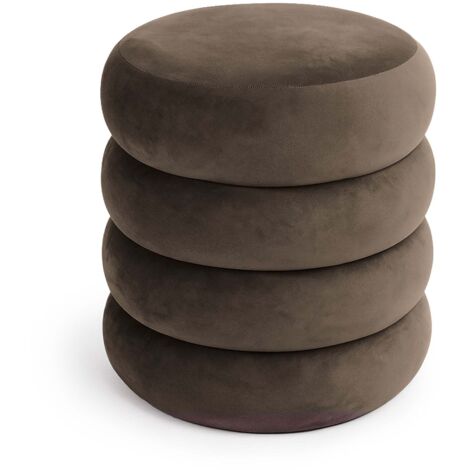 Teddy-Polsterhocker mit Stauraum 42 cm SNUGGO Braun