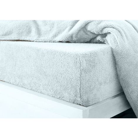 Teddy Sherpa Fleece Fitted Sheet Bed Sheets Cosy Warm Ice Blue Single