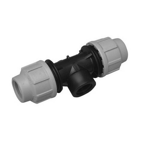 TEE A 90°  C/DERIVAZIONE FEMMINA DIANFLEX RACCORDO PER POLIETILENE     11/2 x 50