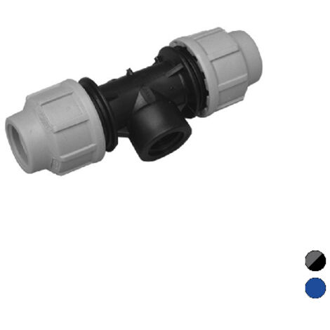 TEE A 90 ° C/DERIVAZIONE FEMMINA IKARO RACCORDO PER POLIETILENE- 1/2 x 16 Blu- IKARO- pezzi 1