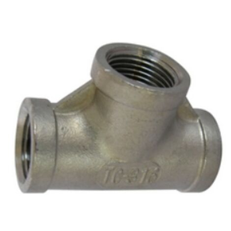 TEE A 90° F. F. F. ACCIAIO INOX 1"