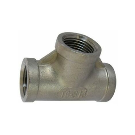 TEE A 90° F. F. F. ACCIAIO INOX 3/8&quot