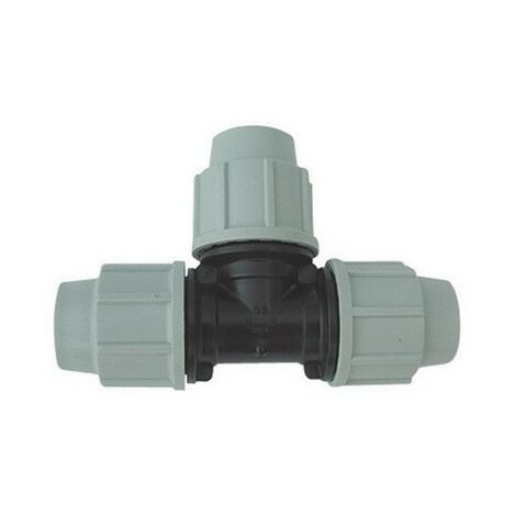 TEE A 90°  PLASSON PER TUBO POLIETILENE Misura: Diam. 25