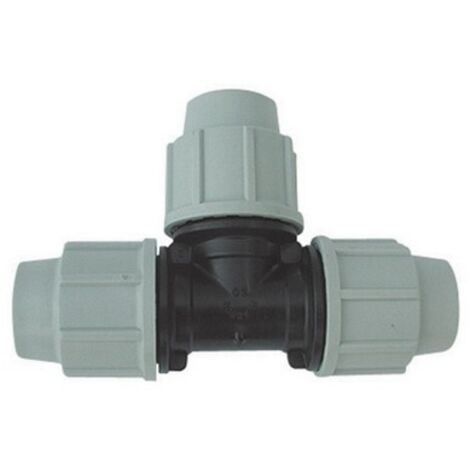 TEE A 90°  PLASSON PER TUBO POLIETILENE Misura: Diam. 90
