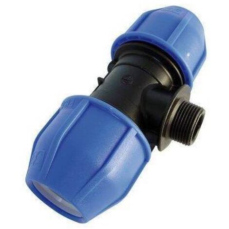 TEE A COMPRESSIONE FILETTO MASCHIO PN16 MM 40X11/4M