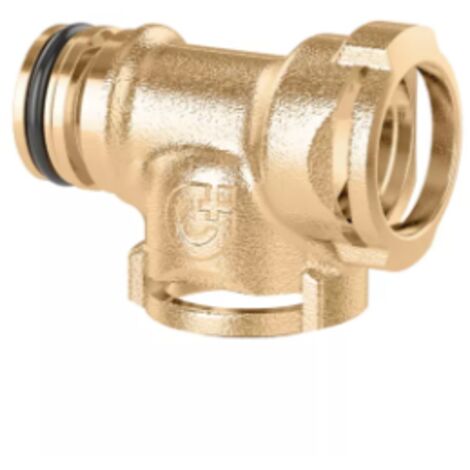 Tee con clip di fissaggio Caleffi 359001  Ottone