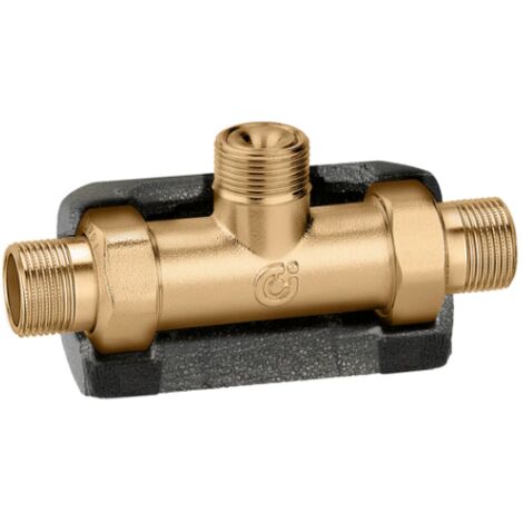 Tee di by-pass con coibentazione per valvole a sfera motorizzate serie 6453, 1/2", senza ugello Caleffi 645940  1/2”