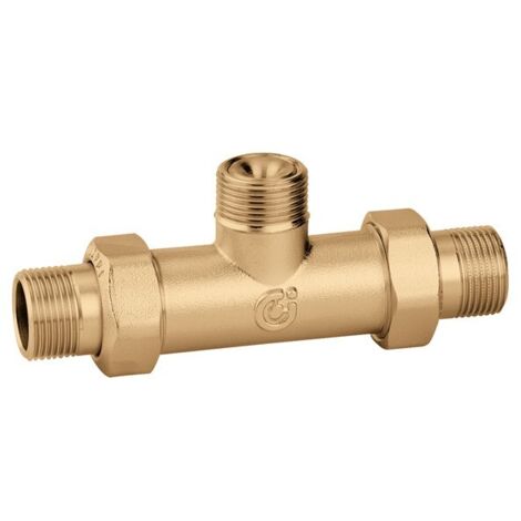 Tee di by-pass, equilibrati, per valvole di zona a sfera serie 6480. 1" Senza ugello Caleffi 649060  1”