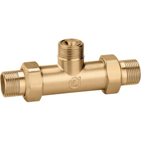 Tee di by-pass, equilibrati, per valvole di zona a sfera serie 6480. 1" U4 Caleffi 649064  1”