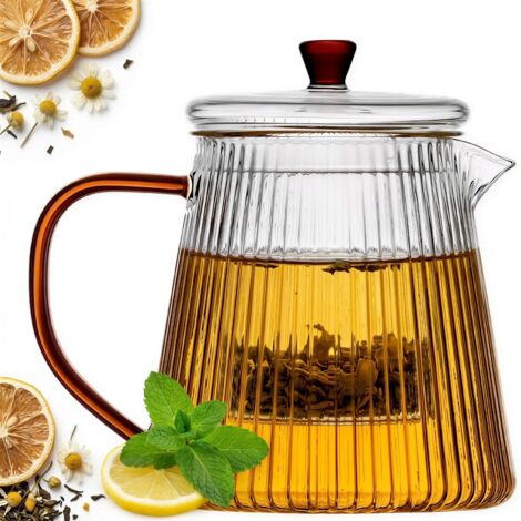 Tee-Ei aus Glas, 1 l, transparent, mit Filter, 16,5 cm