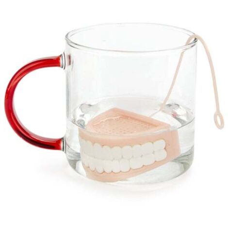 Tee-Ei, falsche Zähne, als Geschenk, lustig für eine Tasse