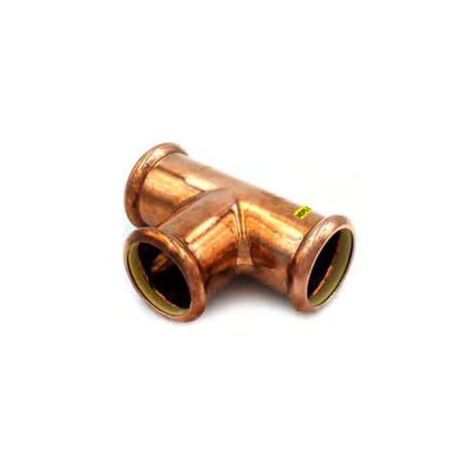 Tee femmina ø15 AESPRES GAS in rame a pressare 682015000G - -  RACCORDERIE METALLICHE - -