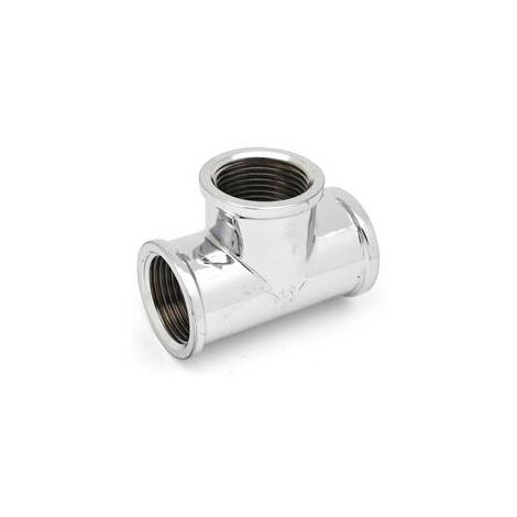 Tee ff in ottone cromo ibp  1/4" -CONFFAIDF