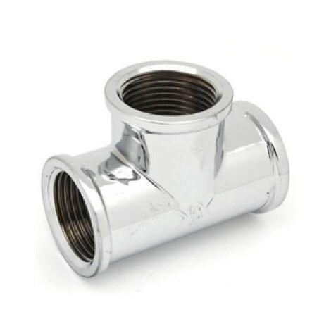 TEE FF IN OTTONE CROMO IBP 3/4"