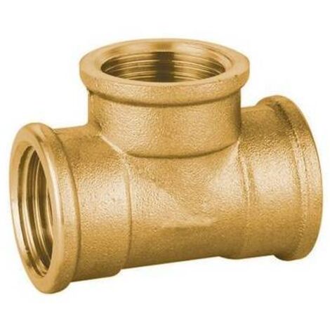 TEE FF IN OTTONE GIALLO PESANTE IBP 3/8" IBP