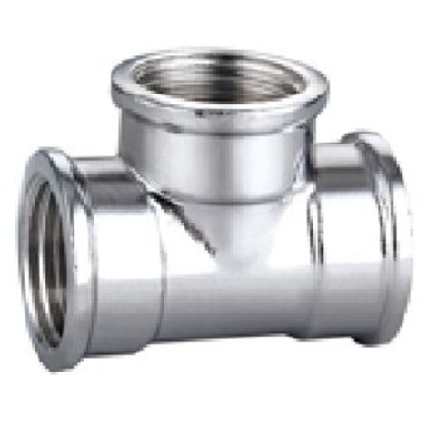 TEE FFF IN OTTONE CROMO IBP 1/2" -CONF
