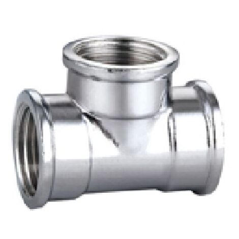 TEE FFF IN OTTONE CROMO IBP 3/4"X3/4"X3/4"